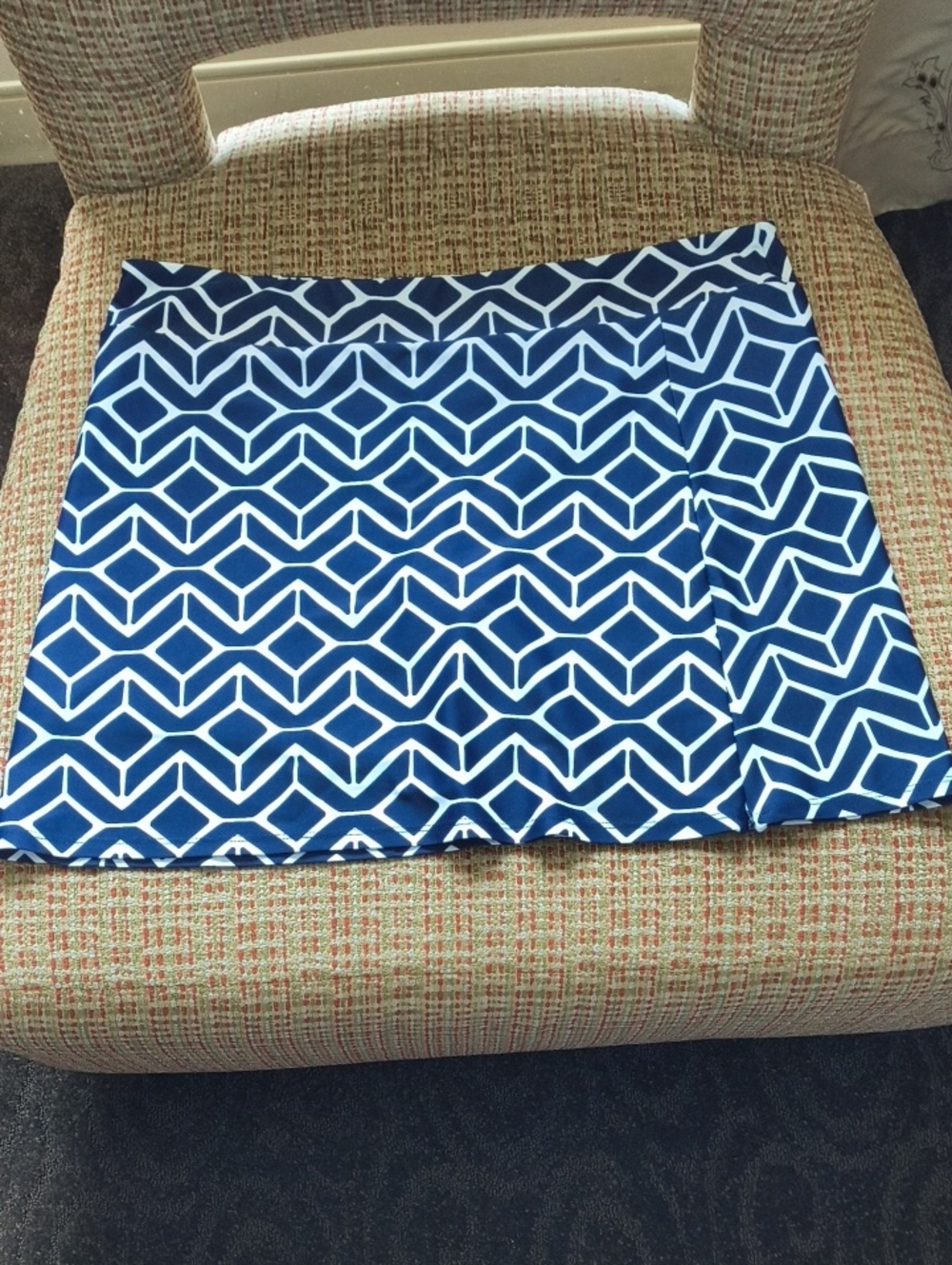 Jude Connally Navy and White Geometric Skort